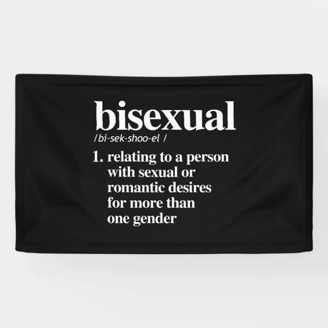 Banderoles définition bisexuelle - termes définis de lgbtq - (Horizontal)