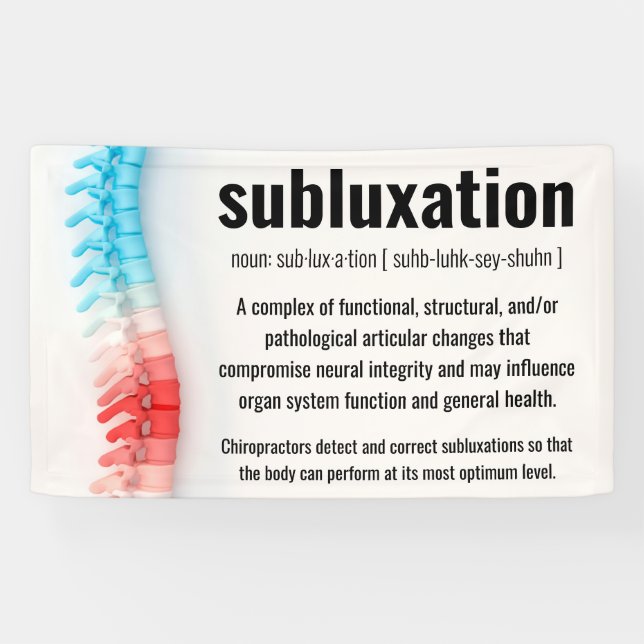 Banderoles Définition de subbluxation Chiropratique (Horizontal)
