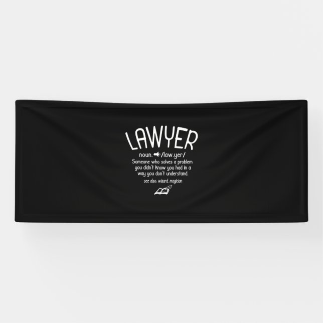 Banderoles Définition drôle de l'avocat (Horizontal)