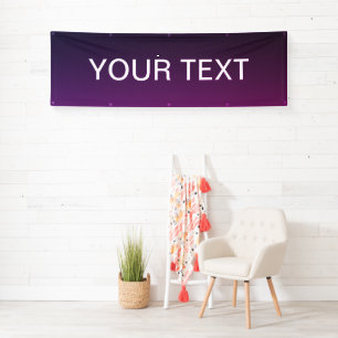 Banderoles Dégradé violet moderne ombré et texte blanc modifi