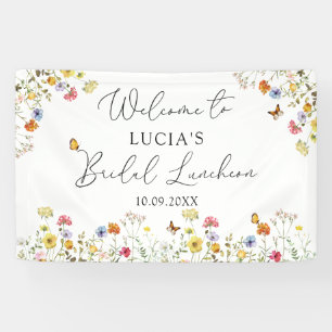Banderoles Déjeuner de mariage fleur sauvage Botanique Bienve