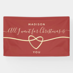 Banderoles Demande en mariage pour un mariage de Noël