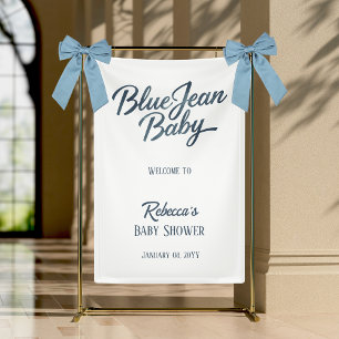 Banderoles Denim Bear Clothesline Boy Blue Jean Baby shower