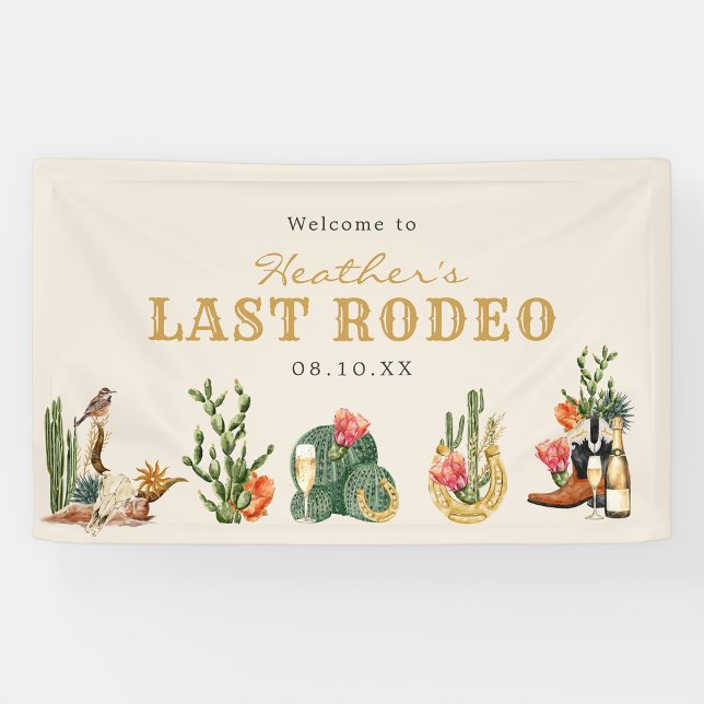 Banderoles Dernier Rodéo (Last Rodeo Bridal Shower  Welcome Banner by Painted Paperie
)