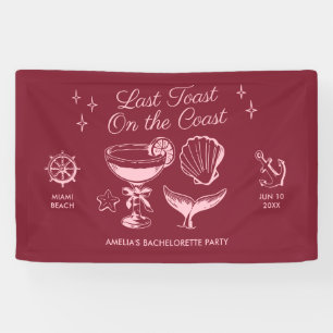 Banderoles Dernier Toast Sur La Côte Beach Bachelorette Party