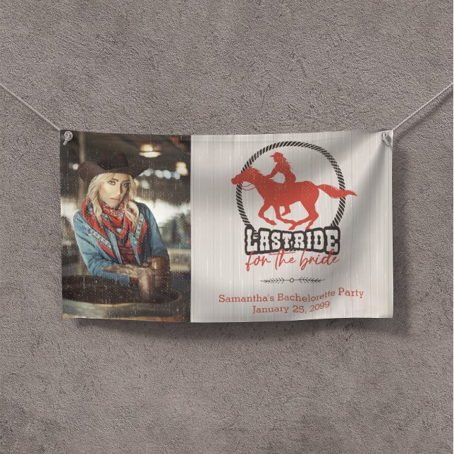 Banderoles Dernière chevauchée pour la mariée rouge rouillé (Créateur téléchargé)