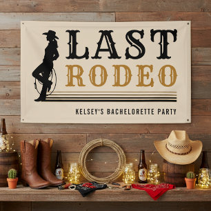 Banderoles Dernière Cowgirl de Rodéo Enterrement de Vie de Je