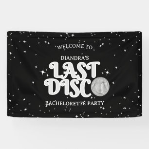 Banderoles Dernière Disco Argent Retro Bachelorette Bienvenue
