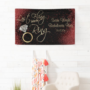 Banderoles Dernière Fling Bachelorette Party - Rouge