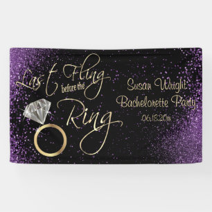 Banderoles Dernière Fling Bachelorette Party - violet