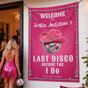 Banderoles Dernière Rodeo Disco Cowgirl Enterrement de Vie de