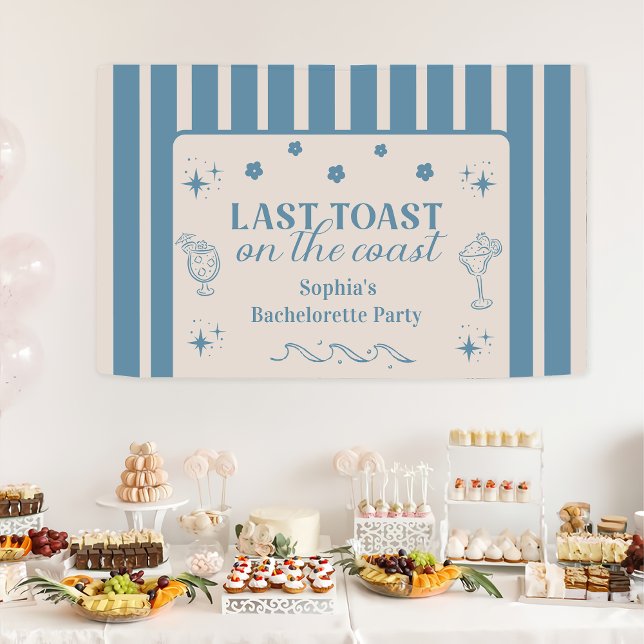 Banderoles Dernière Toast Sur La Côte Fête de Bachelorette We (Créateur téléchargé)
