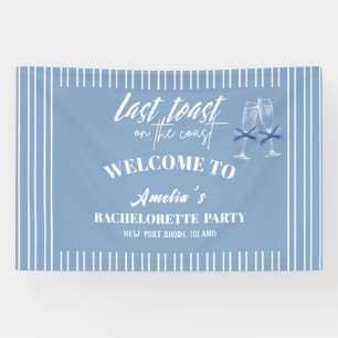 Banderoles Dernière toaste sur la côte bleu bienvenue enterre