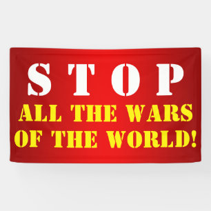 Banderoles Design de texte simple "STOP ALL WARS"