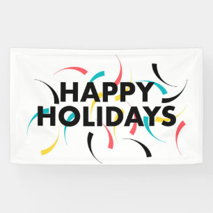 Banderoles Design moderne et ludique des "Joyeuses Fêtes"