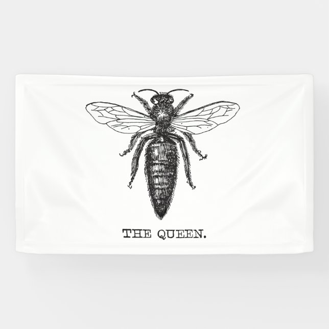 Banderoles Dessin classique de l'illustration de Queen Bee (Horizontal)