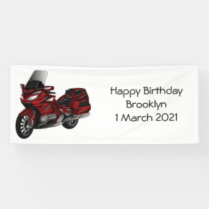 Banderoles Dessin de moto de tourisme
