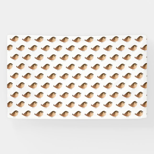 Banderoles Dessin d'Oiseau de Bruant (Horizontal)
