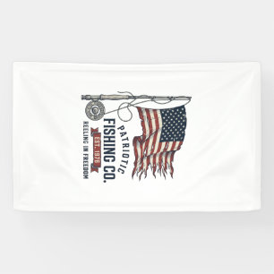 Banderoles Dessin vectoriel de drapeau de pêche patriotique v