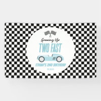 Deux Fast Blue Race Car 2e fête d'anniversaire