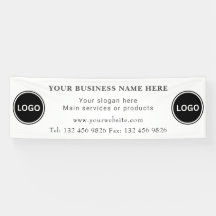 Deux informations de contact du logo de l'entrepri