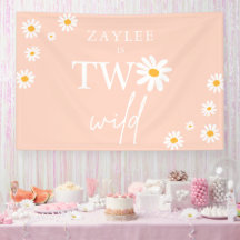 Deux Wild 2e fête d'anniversaire Boho Daisy Bienve