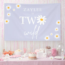 Deux Wild 2e fête d'anniversaire Boho Daisy Bienve