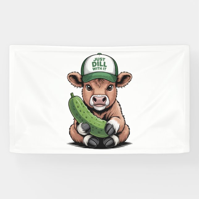 Banderoles Dill avec It Cow, Drôle Pickle (Horizontal)