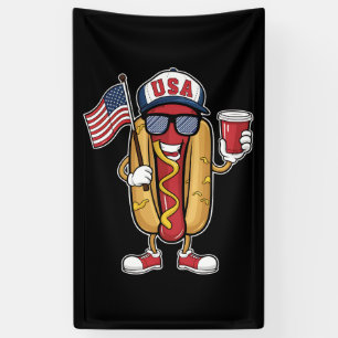 Banderoles Dinde de 4 juillet drôle patriotique drapeau USA