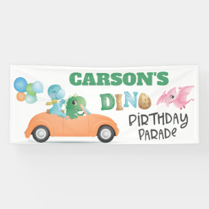 Banderoles Dinosaur Drive By Birthday Parade Party