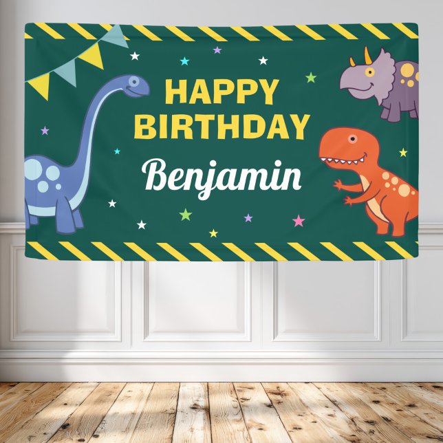 Banderoles Dinosaur fête d'anniversaire (Créateur téléchargé)