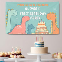 Dinosaur One-A-Saurus Boy 1st Birthday Party 