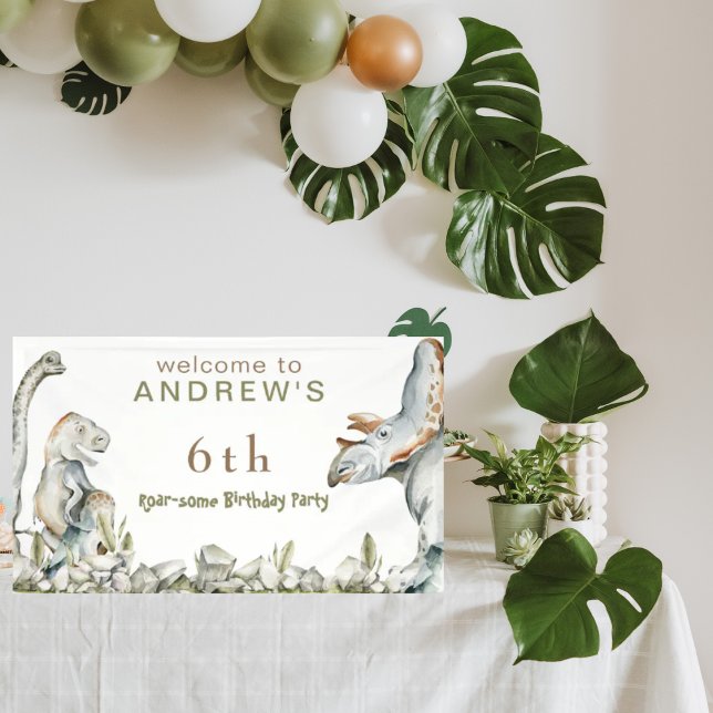 Banderoles Dinosaur Roar-some fête d'anniversaire Bienvenue (Créateur téléchargé)