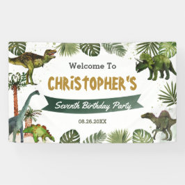 Banderoles Dinosaures Jurassic Anniversaire Accueil Contexte
