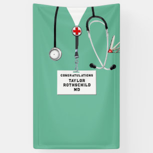 Banderoles Diplôme de fin d'études de médecine