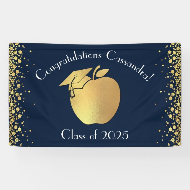 Banderoles Diplôme de formation des enseignants Marine Blue G (Horizontal)