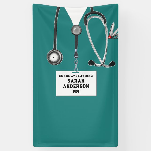 Banderoles Diplôme de l'école de soins infirmiers (Vertical)