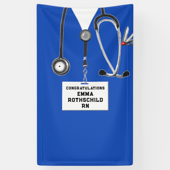 Banderoles Diplôme de l'école de soins infirmiers (Vertical)