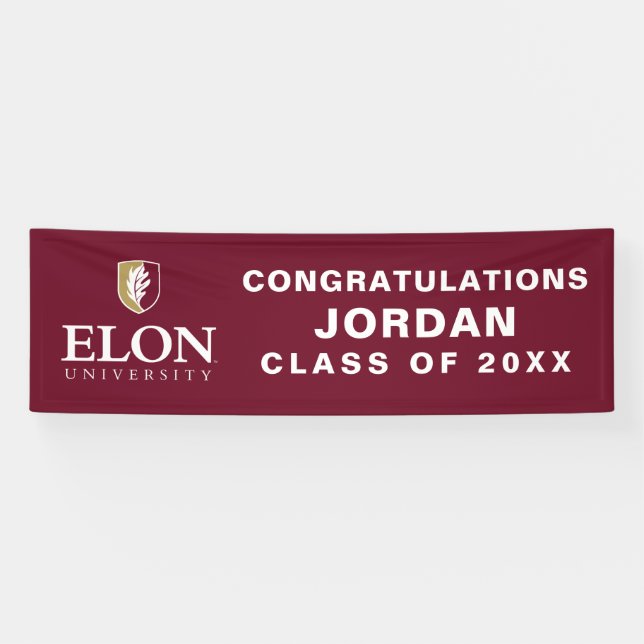 Banderoles Diplôme de l'Université Elon (Horizontal)