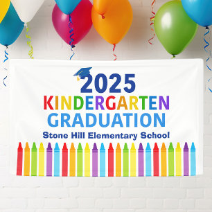 Banderoles Diplômé de maternelle 2025 École élémentaire