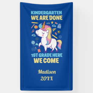 Banderoles Diplômé de maternelle Licorne 1re année