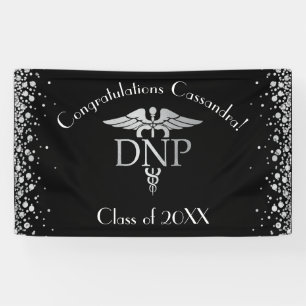 Banderoles Diplôme de pratique infirmière avancée Noir Argent