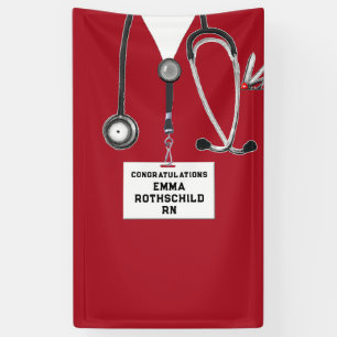Banderoles Diplôme d'une école de soins infirmiers personnali