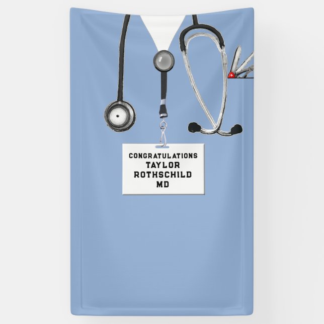 Banderoles Diplôme Médicale (Vertical)