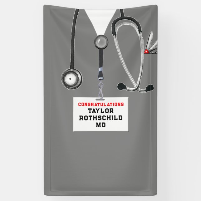 Banderoles Diplôme Médicale (Vertical)