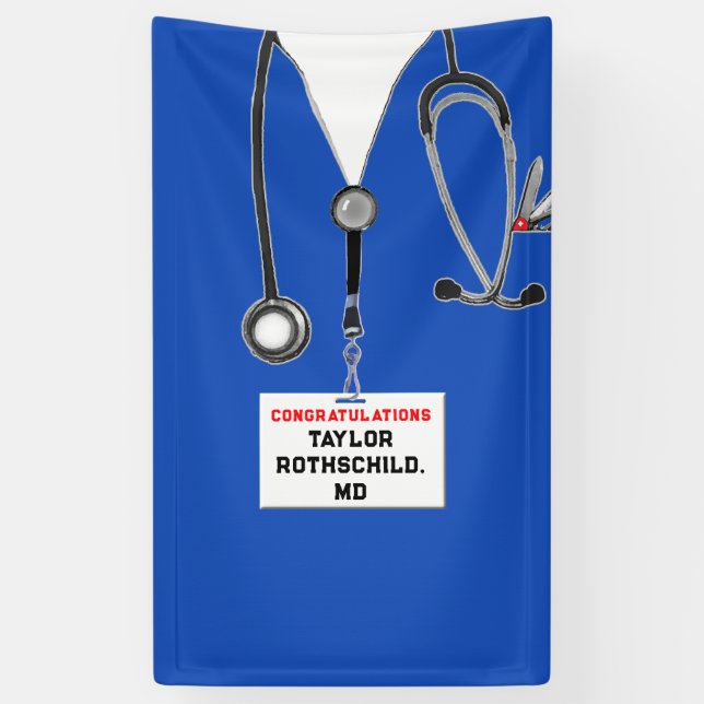 Banderoles Diplôme Médicale (Vertical)