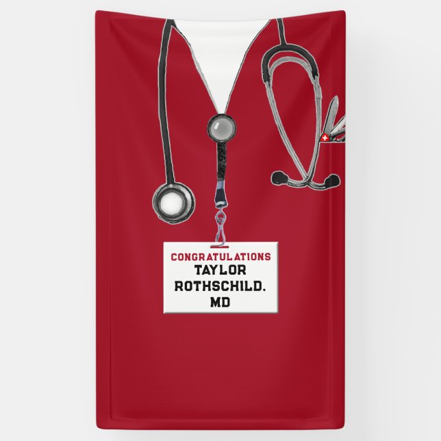 Banderoles Diplôme Médicale (Vertical)