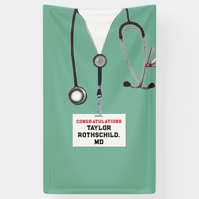 Banderoles Diplôme Médicale (Vertical)