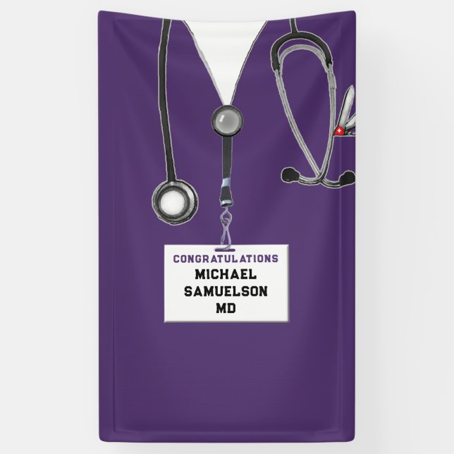 Banderoles Diplôme Médicale (Vertical)