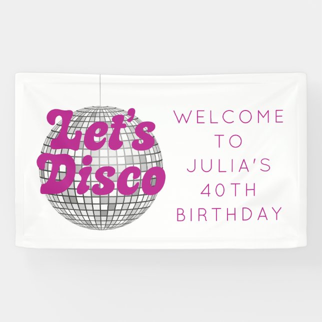Banderoles Disco Anniversaire / Bachelorette (Horizontal)